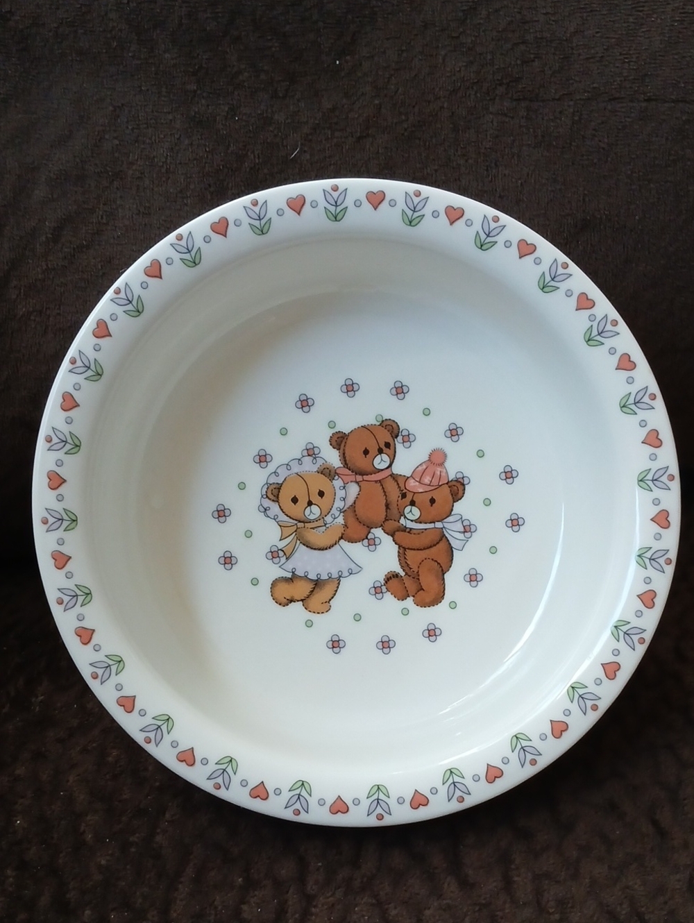Sango‎ Dancing Bears 3935 D Bone China Childs Bowl White Korea
